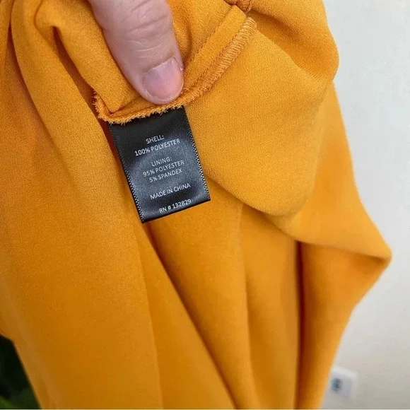 NWT Michael Costello x REVOLVE Kerry Gown in Marigold Long Sleeve - Picture 8 of 8